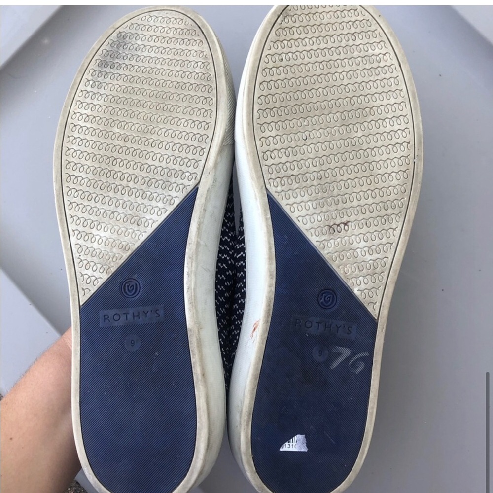 Rothy’s Blue White The Slip On Sneaker. Size 9. - Picture 9 of 9